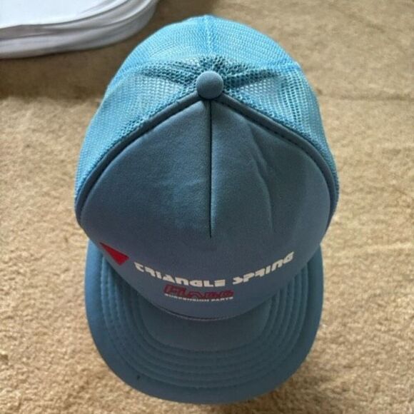 Vintage Mesh Trucker Cap Triangle Spring Flagg Suspension Parts Headmost Hat - Picture 7 of 9